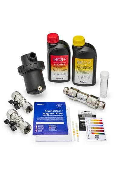 Adey MagnaClean compliance pack including filter, chemicals, water ...