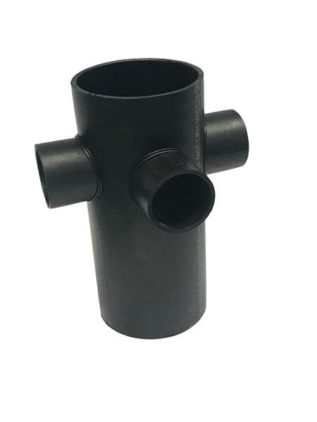 Hdpe 4 Way Riser Pipe Wavin HDPE 3075823 90deg 4-way boss pipe 110 x 56mm | Wolseley