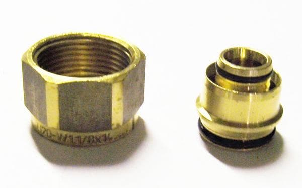 Uponor Uni-X compression adaptor 20 x 22mm Brass | Wolseley