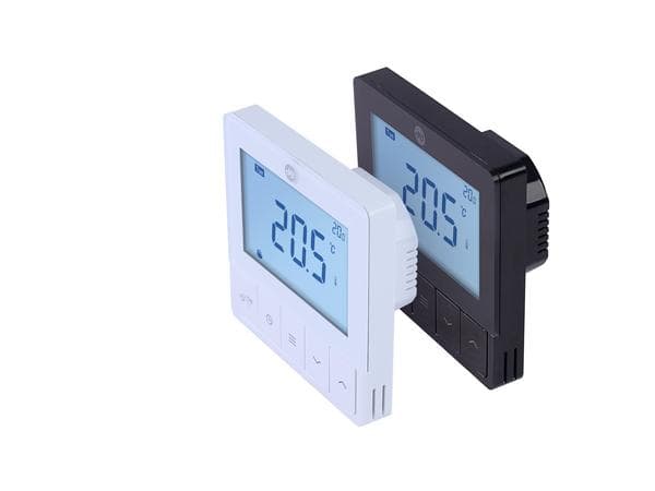 Rf Stat Programble JG Underfloor JGSTATRF4BL wired/rf programmable stat 240V Black | Wolseley