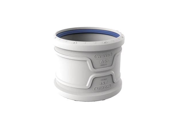 Wavin AS+ 3080012 double socket coupler 110mm White | Wolseley