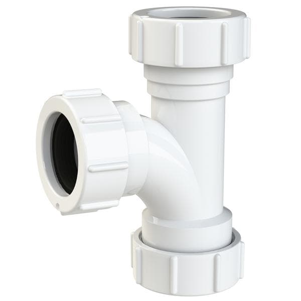 Compression Tee 32 Center compression waste tee 32mm White| Wolseley