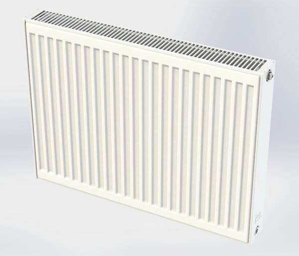 Purmo Radiatori Purmo K2 C22 600 1300 Flat Panel Radiator 600 x 1300mm, 7581 BTU/h ...