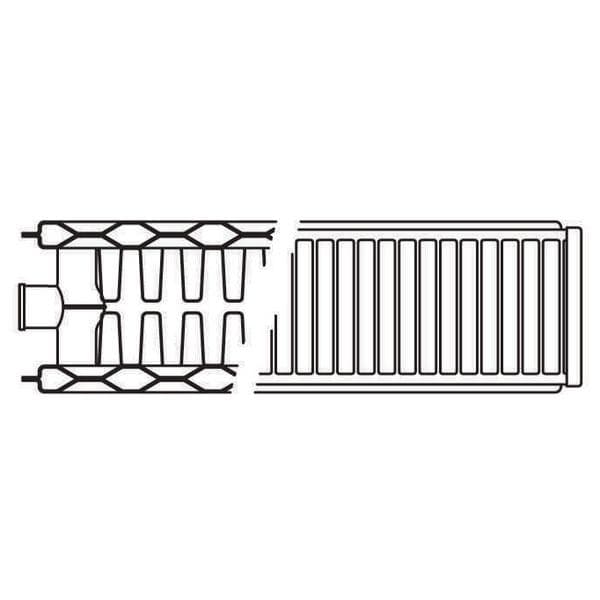 Centerrad Radiators CenterRad Compact 60DG110 DC radiator 600 x 1100mm 6599BTU | Wolseley