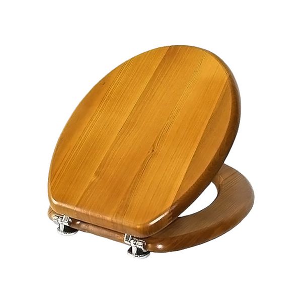 Tavistock Satin Finish Strata Toilet Seat Real Wood Satin Finish O504S Corrosion Resistant Chrome Hinges Antique Pine Includes All Fittings Extremely High Quality