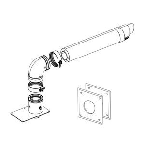 Image for Ideal Evomax horizontal flue kit 80/125mm from Wolseley