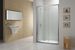Center CB sliding shower door 1000mm Chrome/Clear 