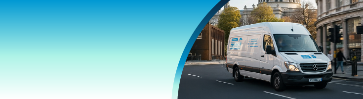 Climate centre van on the street