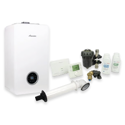 Worcester boiler with flue and comfort pack
