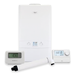 Ideal boiler with flue and control option
