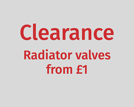 Clearance Radiator valves from £1